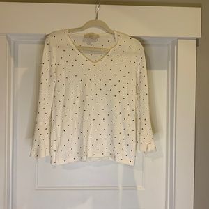 Ann Taylor loft, light weight knit shirt/sweater long bell sleeves